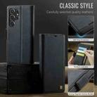 For Samsung Galaxy S22 Ultra 5G AutSpace A11 Side Buckle MagSafe Magnetic RFID Phone Leather Case(Black) - 2