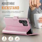 For Samsung Galaxy S23 Ultra 5G AutSpace A11 Side Buckle MagSafe Magnetic RFID Phone Leather Case(Rose Gold) - 3