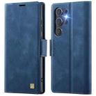 For Samsung Galaxy S25 Ultra 5G AutSpace A11 Side Buckle MagSafe Magnetic RFID Phone Leather Case(Blue) - 1