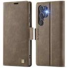 For Samsung Galaxy S25 Ultra 5G AutSpace A11 Side Buckle MagSafe Magnetic RFID Phone Leather Case(Coffee) - 1