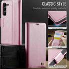 For Samsung Galaxy S23+ 5G AutSpace A11 Side Buckle MagSafe Magnetic RFID Phone Leather Case(Rose Gold) - 2