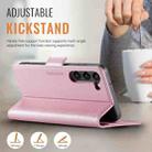 For Samsung Galaxy S23+ 5G AutSpace A11 Side Buckle MagSafe Magnetic RFID Phone Leather Case(Rose Gold) - 3