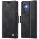 For Samsung Galaxy S24+ 5G AutSpace A11 Side Buckle MagSafe Magnetic RFID Phone Leather Case(Black) - 1