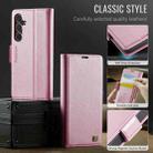 For Samsung Galaxy S24+ 5G AutSpace A11 Side Buckle MagSafe Magnetic RFID Phone Leather Case(Rose Gold) - 2