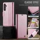 For Samsung Galaxy S24 FE 5G AutSpace A11 Side Buckle MagSafe Magnetic RFID Phone Leather Case(Rose Gold) - 2