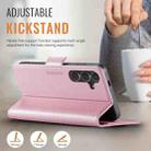 For Samsung Galaxy S24 FE 5G AutSpace A11 Side Buckle MagSafe Magnetic RFID Phone Leather Case(Rose Gold) - 3