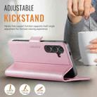 For Samsung Galaxy S23 FE 5G AutSpace A11 Side Buckle MagSafe Magnetic RFID Phone Leather Case(Rose Gold) - 3