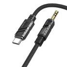 Borofone BL22 3.5mm to USB-C / Type-C Zinc Alloy Dignity AUX Audio Cable, Length:1m(Black) - 1