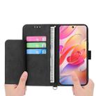 For Samsung Galaxy A26 5G Skin Feel Flowers Embossed Wallet Leather Phone Case(Black) - 3