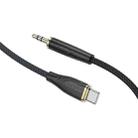 Borofone BL23 3.5mm to USB-C / Type-C Refinado AUX Audio Cable, Length:1m(Black) - 1