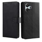 For Redmi 13 4G Calf Texture Buckle Flip Leather Phone Case(Black) - 1