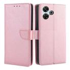 For Redmi 13 4G Calf Texture Buckle Flip Leather Phone Case(Rose Gold) - 1