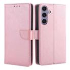 For Samsung Galaxy S25 Ultra 5G Calf Texture Buckle Flip Leather Phone Case(Rose Gold) - 1