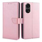 For ZTE Anshin Family Calf Texture Buckle Flip Leather Phone Case(Rose Gold) - 1