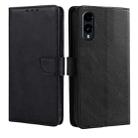 For Fujitsu Arrows We2 Calf Texture Buckle Flip Leather Phone Case(Black) - 1