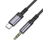 Borofone BL24 3.5mm to USB-C / Type-C Graceful AUX Audio Cable, Length:1m(Gray) - 2