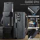 For Samsung Galaxy Z Fold6 5G AutSpace A23 Organ Card Bag Magnetic RFID PU Phone Case(Black) - 2
