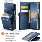 For Samsung Galaxy Z Fold5 5G AutSpace A23 Organ Card Bag Magnetic RFID PU Phone Case(Blue) - 3