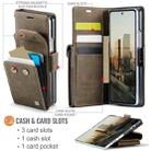 For Samsung Galaxy Z Fold5 5G AutSpace A23 Organ Card Bag Magnetic RFID PU Phone Case(Coffee) - 3