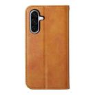 For Samsung Galaxy A26 5G Cubic Grid Calf Texture Magnetic Leather Phone Case(Yellow) - 3