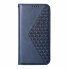 For Samsung Galaxy A36 Cubic Grid Calf Texture Magnetic Leather Phone Case(Blue) - 2