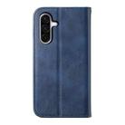For Samsung Galaxy A36 Cubic Grid Calf Texture Magnetic Leather Phone Case(Blue) - 3