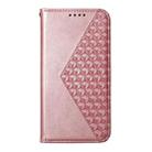 For Samsung Galaxy A36 Cubic Grid Calf Texture Magnetic Leather Phone Case(Rose Gold) - 2