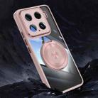 For Xiaomi 15 360 Holder MagSafe Acrylic Hybrid TPU Phone Case(Pink) - 1