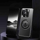 For Xiaomi 15 Rotating Holder Frosted Metal Phone Case(Black) - 1