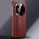 For Huawei Mate 40 Imitation Ultimate Design Plain Leather Phone Case(Red) - 1