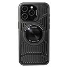 For iPhone 15 Pro Max Lens Bracket Metal Heat Dissipation MagSafe Phone Case(Black) - 1