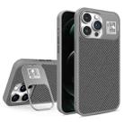 For iPhone 12 Pro Folding Holder Carbon Fiber MagSafe Phone Case(Grey) - 1