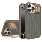 For iPhone 16 Pro Max Folding Holder Carbon Fiber MagSafe Phone Case(Gold) - 1