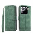 For Xiaomi 15 Dierfeng Dream Line TPU Hybrid PU Leather Phone Case(Green) - 1