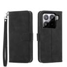 For Xiaomi 15 Dierfeng Dream Line TPU Hybrid PU Leather Phone Case(Black) - 1