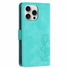 For iPhone 13 Pro Max Tulips Embossed Leather Phone Case with Lanyard(Green) - 3