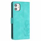 For iPhone 11 Tulips Embossed Leather Phone Case with Lanyard(Green) - 3