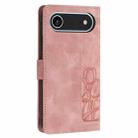For iPhone 17 Air Tulips Embossed Leather Phone Case with Lanyard(Pink) - 3