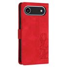 For iPhone 17 Air Tulips Embossed Leather Phone Case with Lanyard(Red) - 3