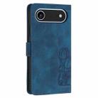For iPhone 17 Air Tulips Embossed Leather Phone Case with Lanyard(Blue) - 3