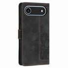 For iPhone 17 Air Tulips Embossed Leather Phone Case with Lanyard(Black) - 3