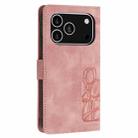 For iPhone 17 Pro Tulips Embossed Leather Phone Case with Lanyard(Pink) - 3