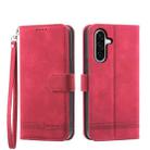 For Samsung Galaxy A36 Dierfeng Dream Line TPU Hybrid PU Leather Phone Case(Red) - 1