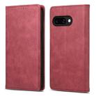 For Google Pixel 9a Business Solid Color Magnetic RFID Leather Phone Case(Red) - 1