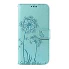 For Honor X9C 5G Global Dandelion Embossed Pattern Flip Leather Phone Case(Green) - 2