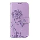 For Honor X9C 5G Global Dandelion Embossed Pattern Flip Leather Phone Case(Purple) - 2