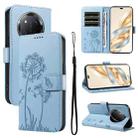 For Honor X9C 5G Global Dandelion Embossed Pattern Flip Leather Phone Case(Sky Blue) - 1