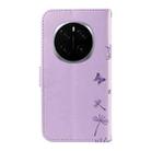 For Honor Magic7 Pro Dandelion Embossed Pattern Flip Leather Phone Case(Purple) - 3