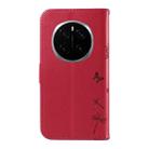 For Honor Magic7 Pro Dandelion Embossed Pattern Flip Leather Phone Case(Red) - 3