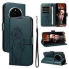 For Honor Magic7 Pro Dandelion Embossed Pattern Flip Leather Phone Case(Blue) - 1